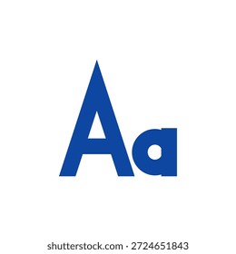 Icono de tamaño de fuente de color plano para Configuraciones de tipografía