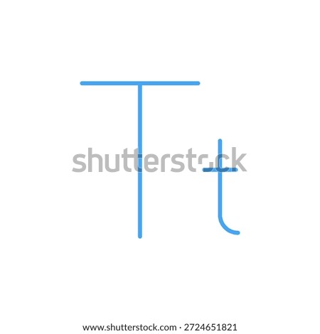 Flat Colored Font Size Icon for Typography Settings