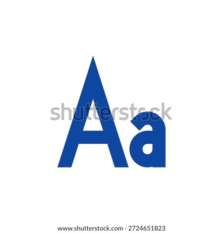 Flat Colored Font Size Icon for Typography Settings