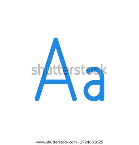 Flat Colored Font Size Icon for Typography Settings