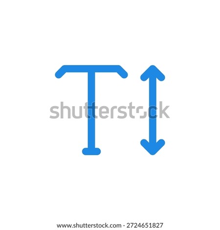 Flat Colored Font Size Icon for Typography Settings