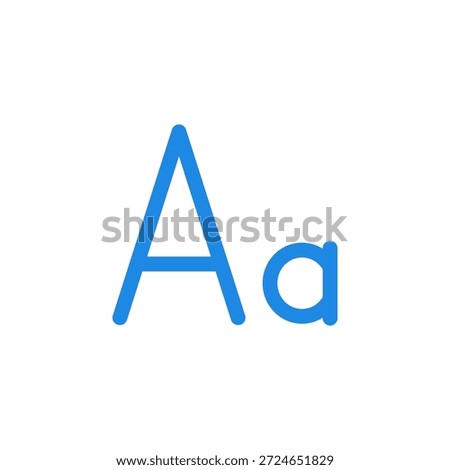 Flat Colored Font Size Icon for Typography Settings