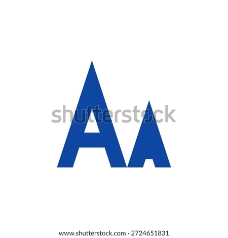 Flat Colored Font Size Icon for Typography Settings