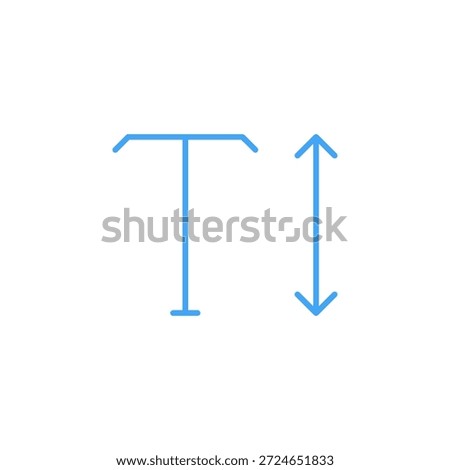 Flat Colored Font Size Icon for Typography Settings