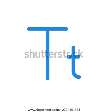 Flat Colored Font Size Icon for Typography Settings