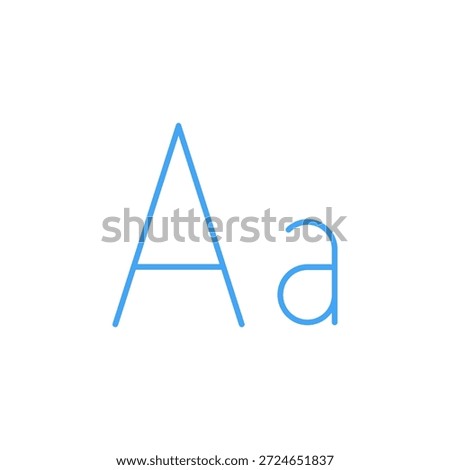 Flat Colored Font Size Icon for Typography Settings