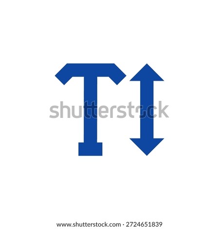 Flat Colored Font Size Icon for Typography Settings
