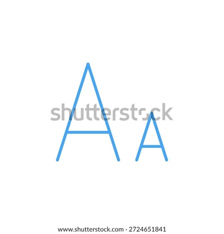 Flat Colored Font Size Icon for Typography Settings