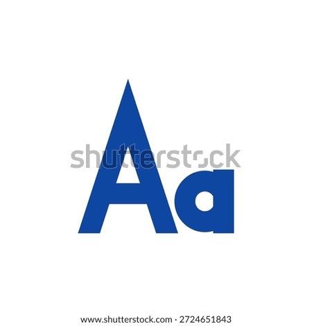 Flat Colored Font Size Icon for Typography Settings