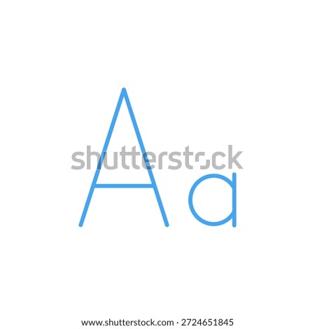 Flat Colored Font Size Icon for Typography Settings