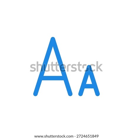 Flat Colored Font Size Icon for Typography Settings