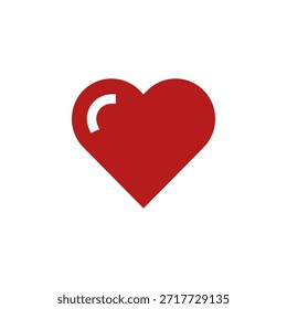 Flat Colored Heart Icon Set in Outline and Solid Style for Healthcare and Social Engagement