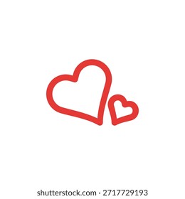 Conjunto de iconos de corazón de color plano en contorno y estilo sólido para la atención médica y el compromiso social