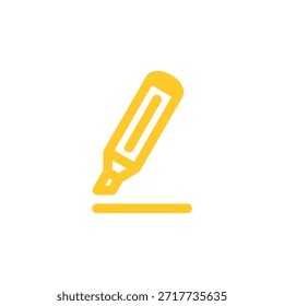Icono de resaltado de color plano para marcado de texto y edición de documentos