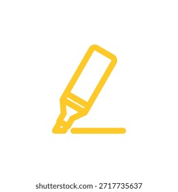 Icono de resaltado de color plano para marcado de texto y edición de documentos