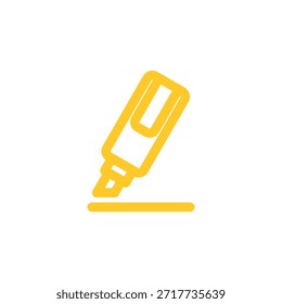 Icono de resaltado de color plano para marcado de texto y edición de documentos