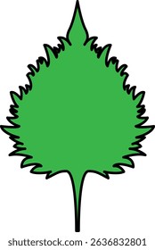 Flat Colored Illustration of Shiso