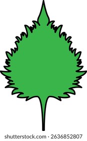 Flat Colored Illustration of Shiso