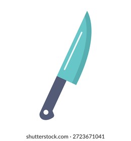 Ícone de faca de cor plana representando utensílios de cozinha para corte e preparação de alimentos. Adequado para conteúdo culinário e projetos relacionados à culinária.