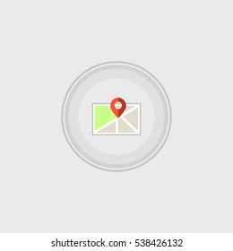 Flat colored location  icon illustration isolated vector sign symbol