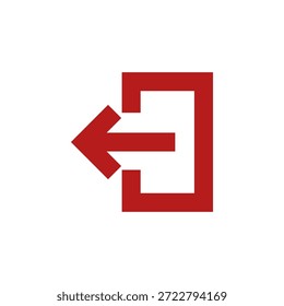 Ícone de logoff de cor plana para controle de interface