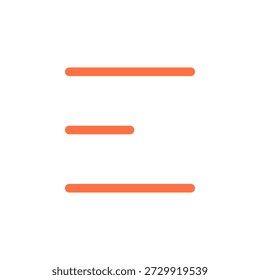Flachfarbiges Menüsymbol für die Navigation in der mobilen App