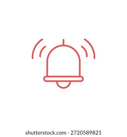 Icono de alerta de campana de notificación de color plano para alerta y notificación