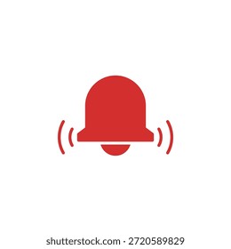 Icono de alerta de campana de notificación de color plano para alerta y notificación