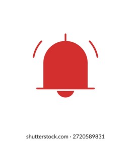 Icono de alerta de campana de notificación de color plano para alerta y notificación