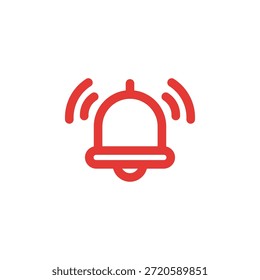 Flat Colored Notification Bell Alert Icon for Alert and Notification