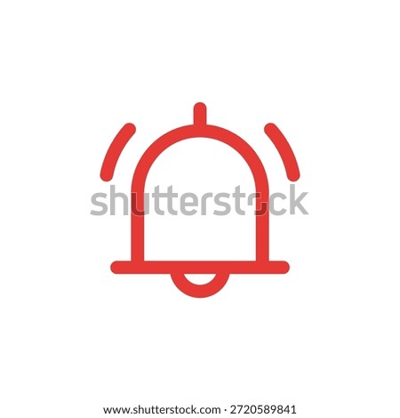 Flat Colored Notification Bell Alert Icon for Alert and Notification