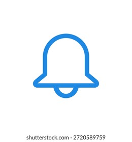 Icono de campana de notificación de color plano para alerta y notificación