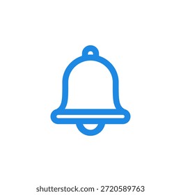 Flat Colored Notification Bell Icon for Alert and Notification