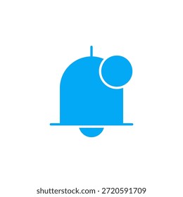 Icono de información de campana de notificación de color plano para alerta y notificación