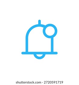 Icono de información de campana de notificación de color plano para alerta y notificación