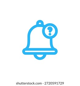 Icono de información de campana de notificación de color plano para alerta y notificación