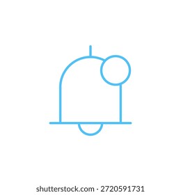 Icono de información de campana de notificación de color plano para alerta y notificación