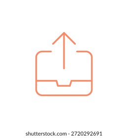 Conjunto de iconos de bandeja de salida de color plano en contorno y estilo sólido para la navegación de la interfaz