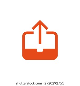 Conjunto de iconos de bandeja de salida de color plano en contorno y estilo sólido para la navegación de la interfaz