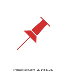 Flat Colored Pin Icon for Location Marker and Navigation