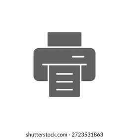 Icono de impresión de color plano para la gestión de datos
