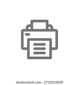 Icono de impresión de color plano para la gestión de datos