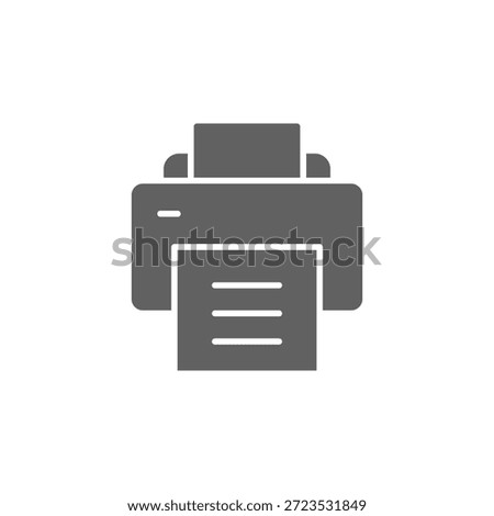 Flat Colored Print Icon for Data Management