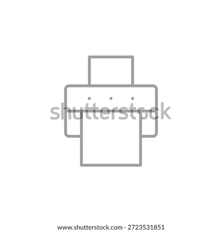 Flat Colored Print Icon for Data Management