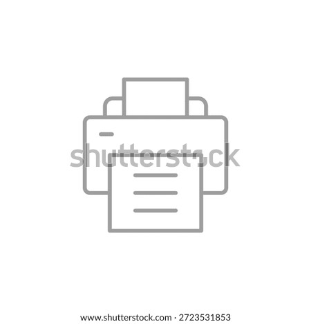Flat Colored Print Icon for Data Management