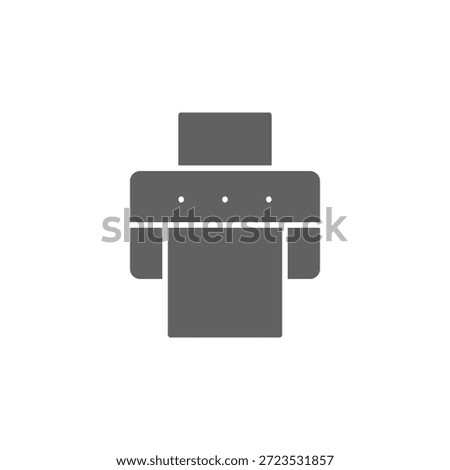 Flat Colored Print Icon for Data Management