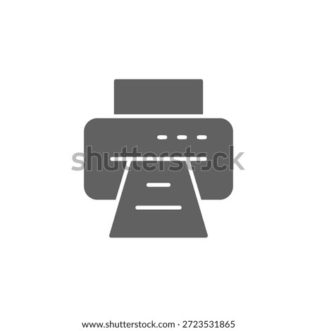 Flat Colored Print Icon for Data Management