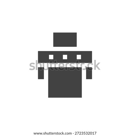 Flat Colored Print Icon for Data Management