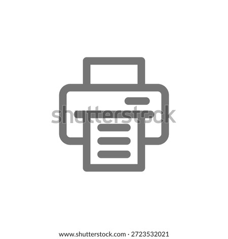 Flat Colored Print Icon for Data Management