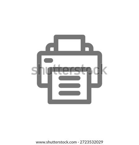 Flat Colored Print Icon for Data Management
